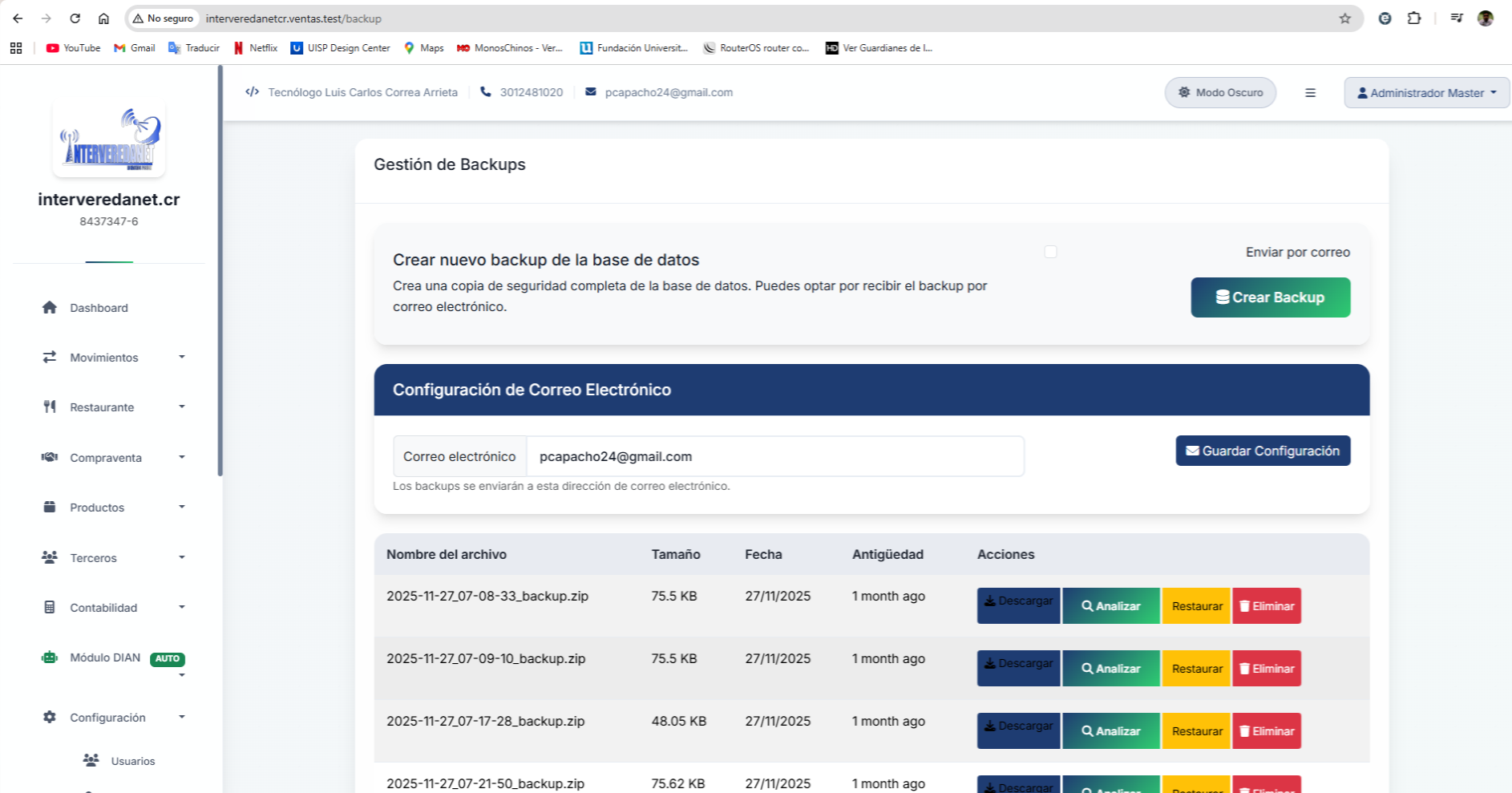 Cobros ISP